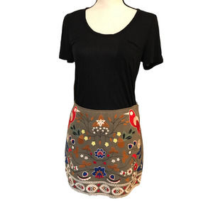 Altar'd State Linen Blend Mini Skirt, Size Large